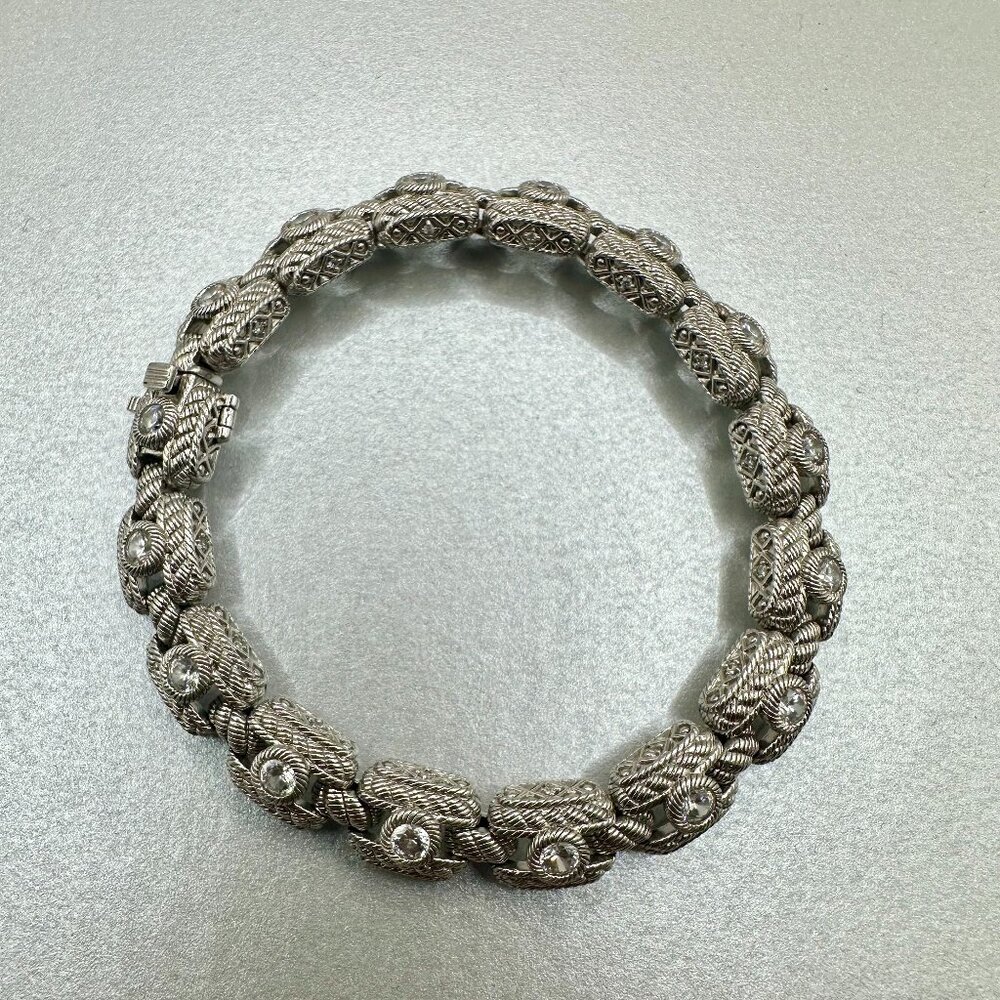 Judith Ripka 3.45TCW Diamonique and CZ Tennis Bracelet, 7"